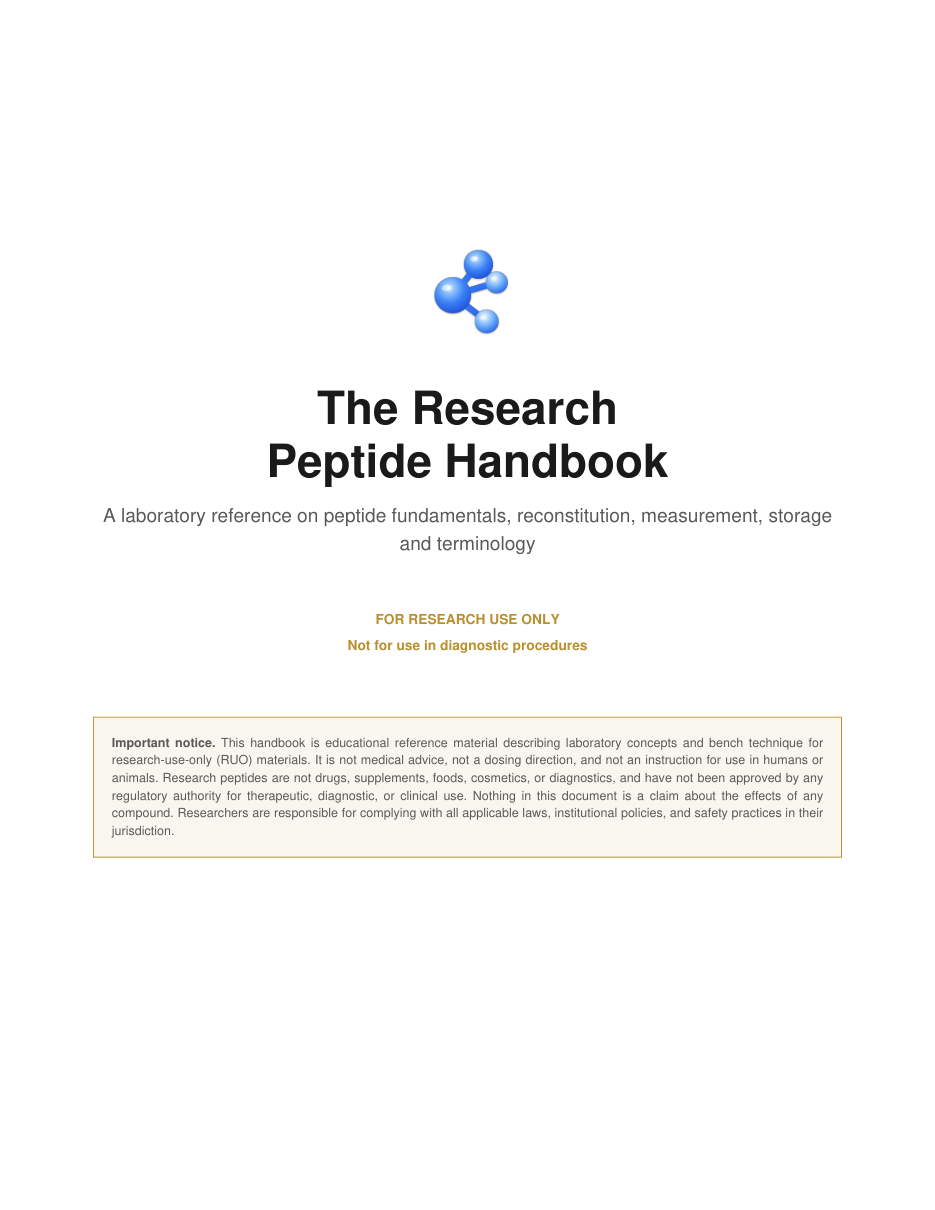 Cover of The Research Peptide Handbook